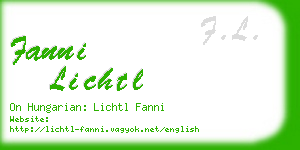 fanni lichtl business card